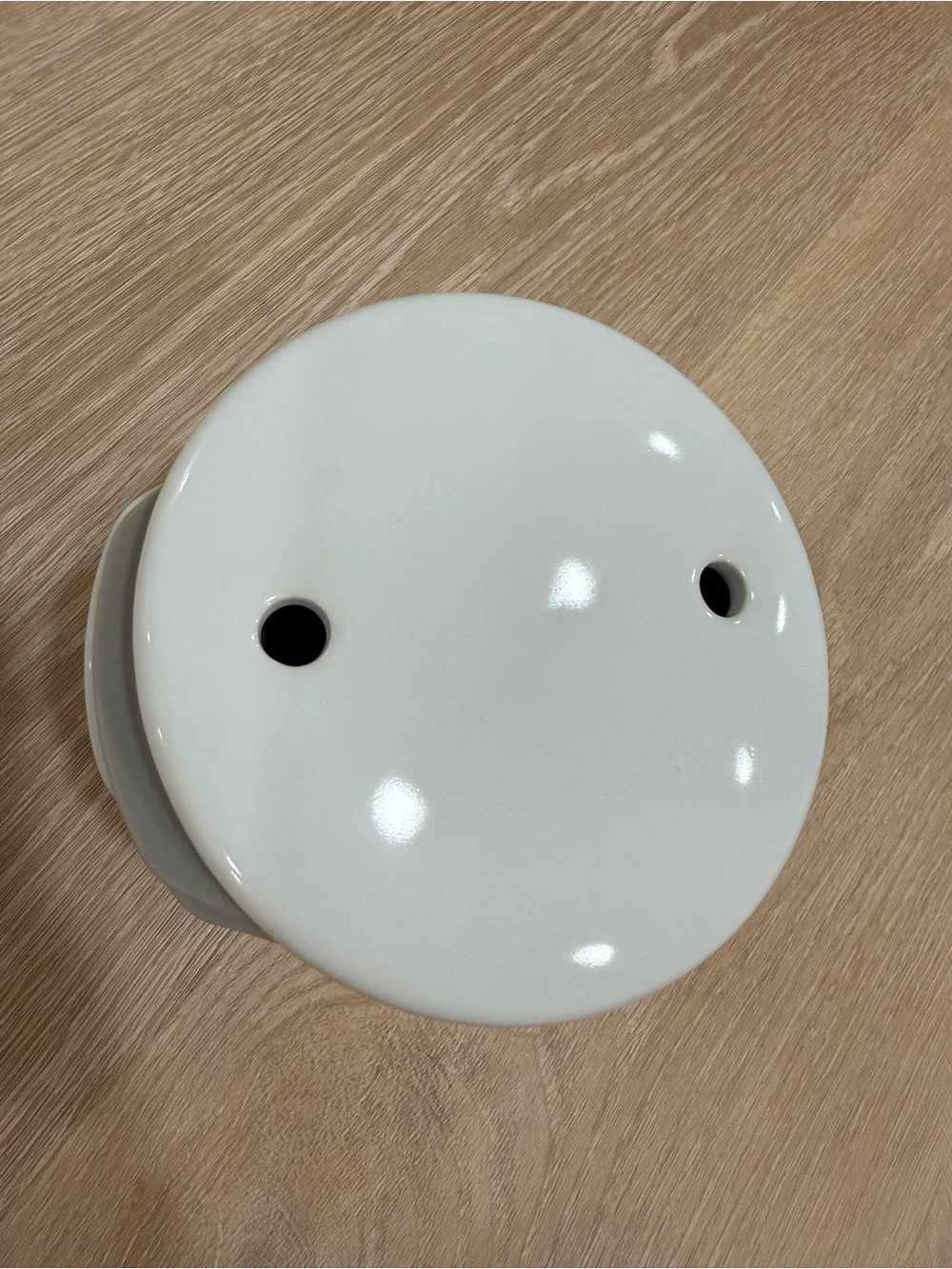 Pampered Chef White Ceramic Breakfast Sandwich Maker with Gray Lid